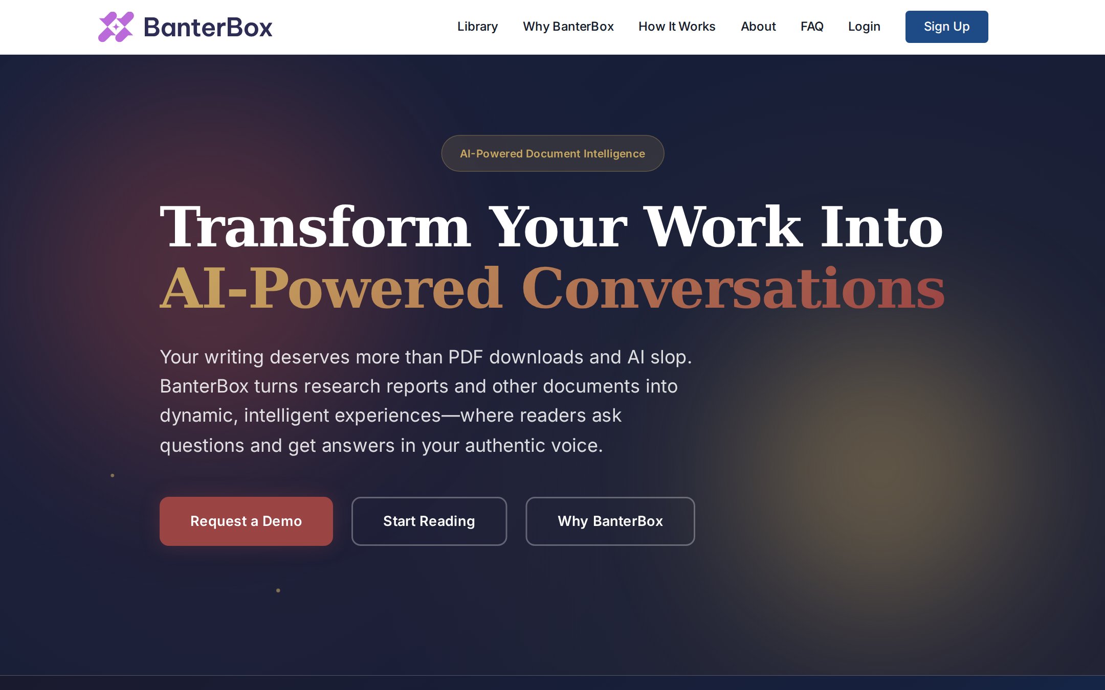 Research & Policy — turn reports and briefs into AI-powered, cited conversations.